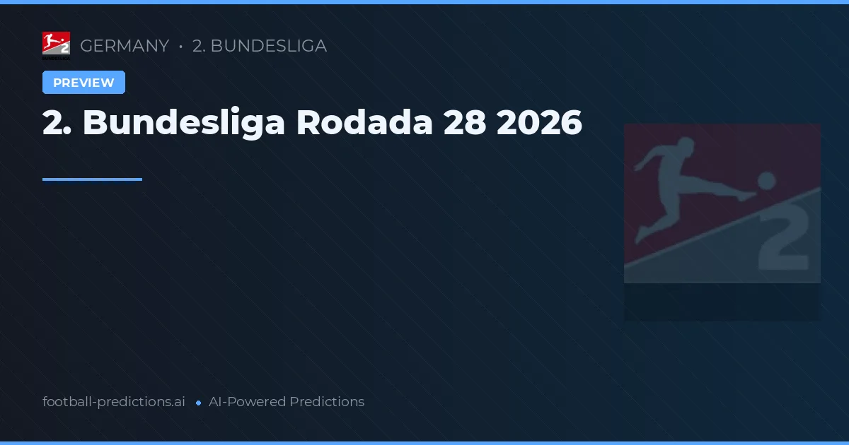 2. Bundesliga Rodada 28 2026