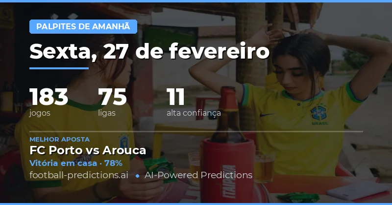 Palpites de Futebol 27 de Fevereiro de 2026: Dicas e Apostas Valiosas