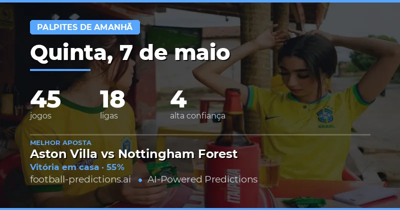 Análise Estatística dos Jogos de Amanhã