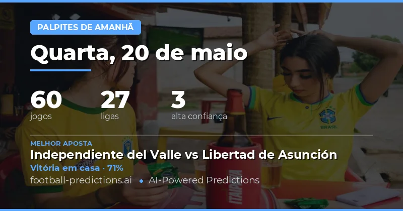 Análise Estatística das Partidas de Amanhã