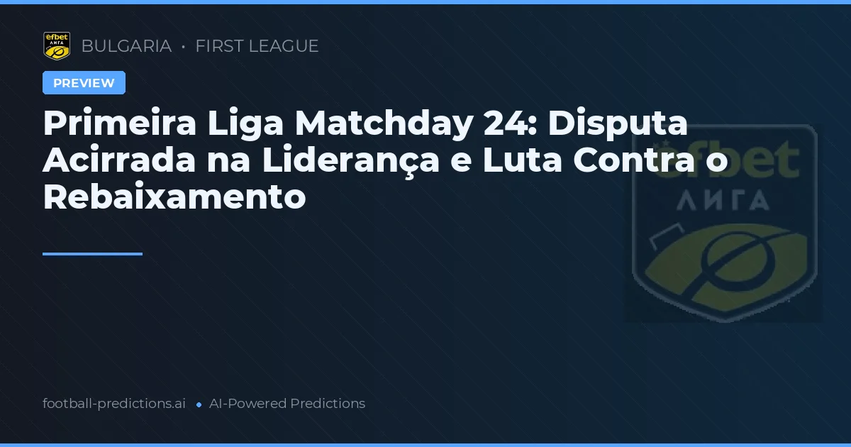 Primeira Liga Matchday 24: Disputa Acirrada na Liderança e Luta Contra o Rebaixamento