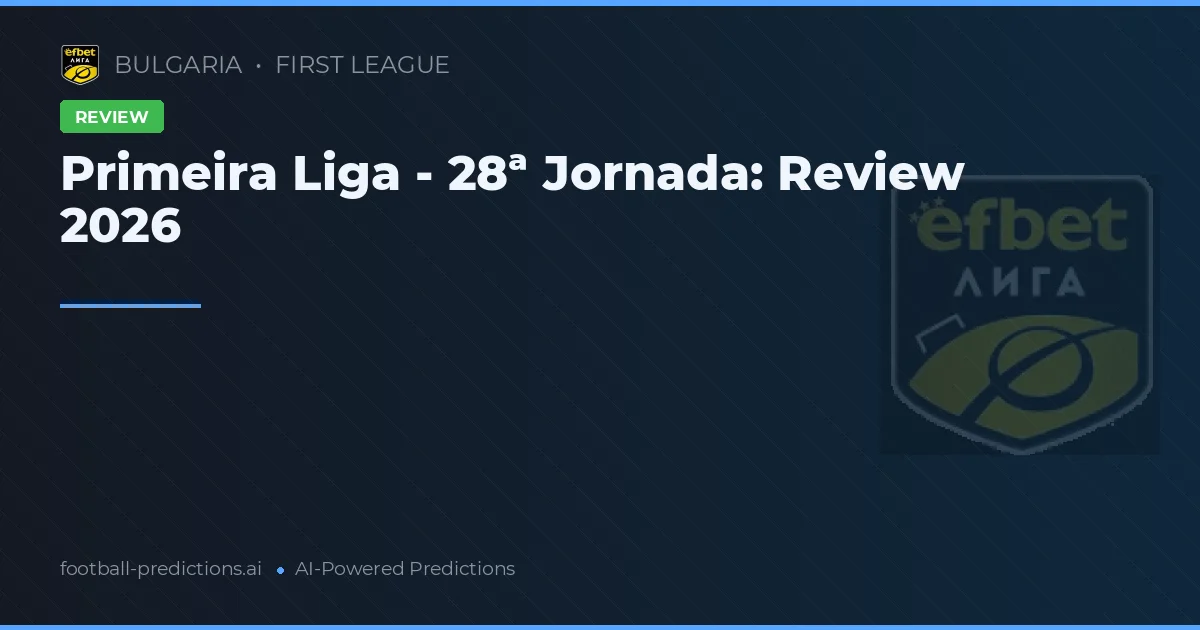Primeira Liga - 28ª Jornada: Review 2026