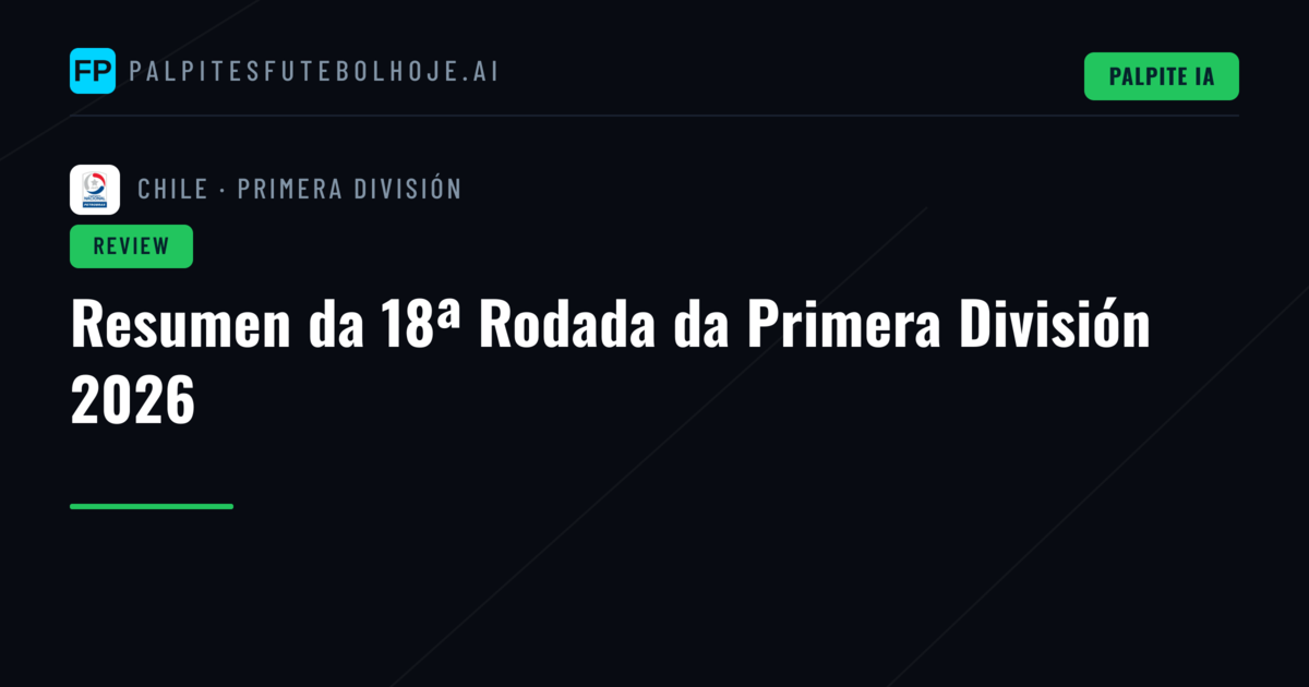 Resumen da 18ª Rodada da Primera División 2026