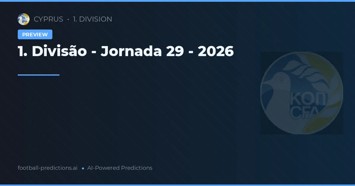 1. Divisão - Jornada 29 - 2026