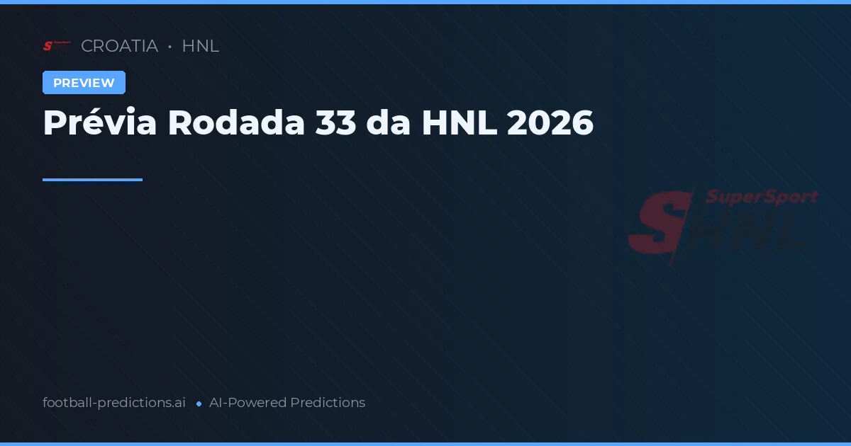Prévia Rodada 33 da HNL 2026