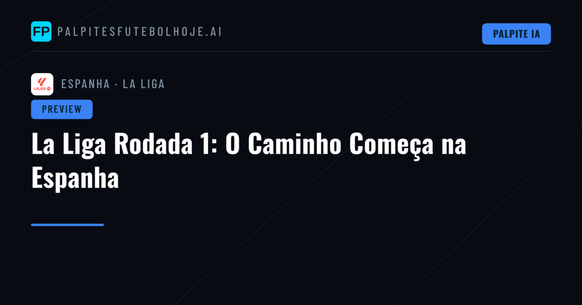 La Liga Rodada 1: O Caminho Começa na Espanha