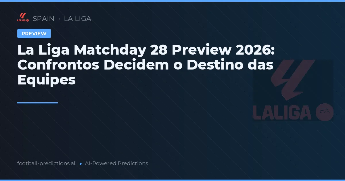 La Liga Matchday 28 Preview 2026: Confrontos Decidem o Destino das Equipes