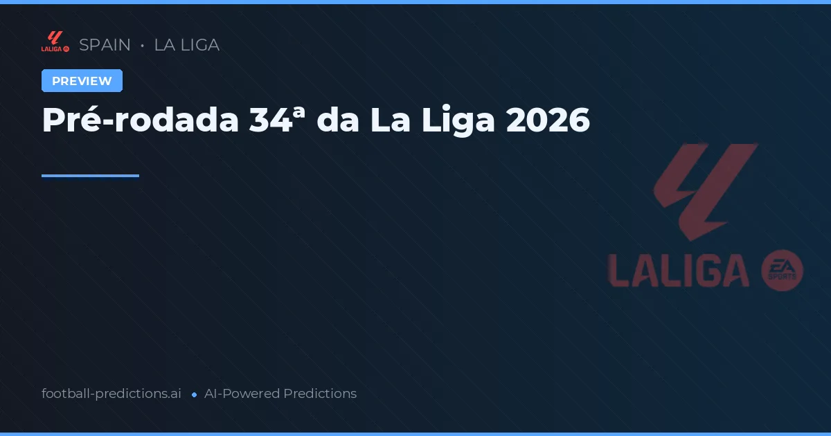 Pré-rodada 34ª da La Liga 2026