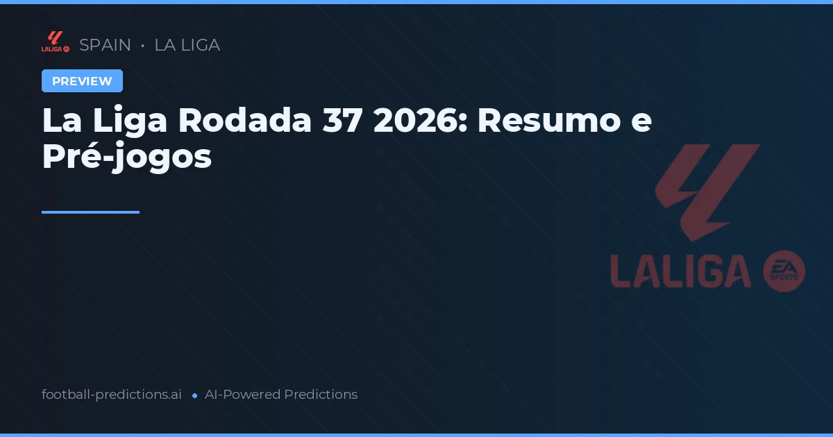 La Liga Rodada 37 2026: Resumo e Pré-jogos