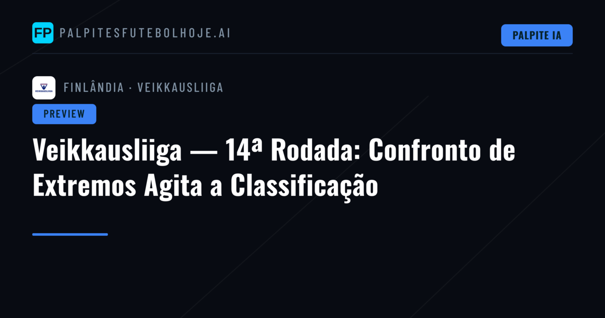 Veikkausliiga — 14ª Rodada: Confronto de Extremos Agita a Classificação