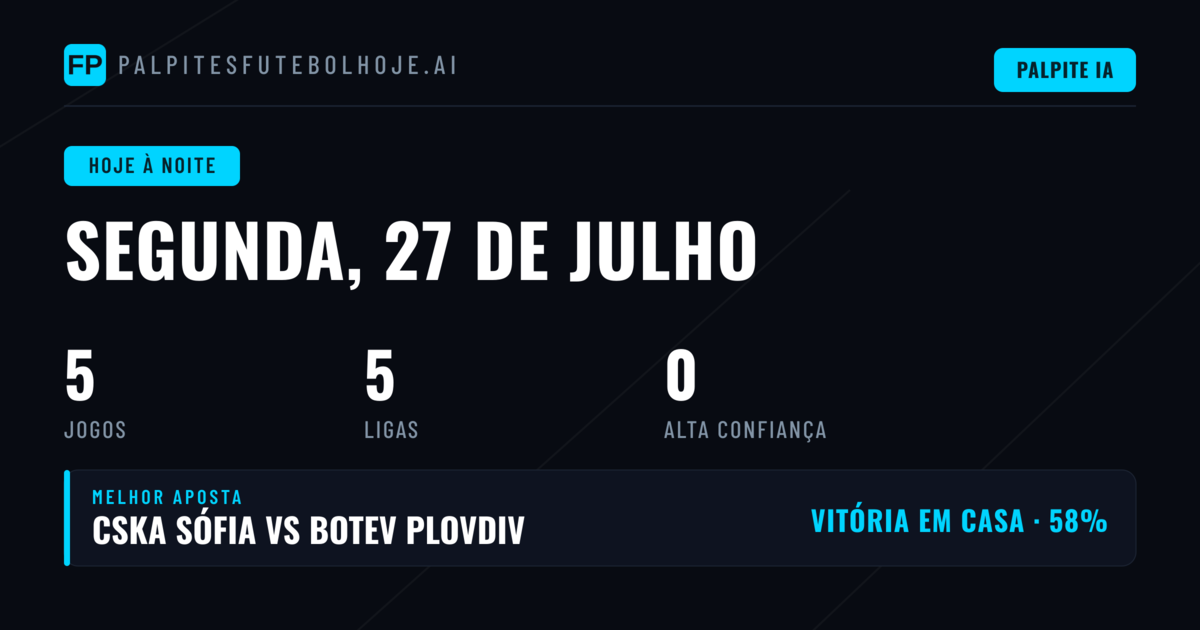 Padrões Estatísticos para Esta Noite