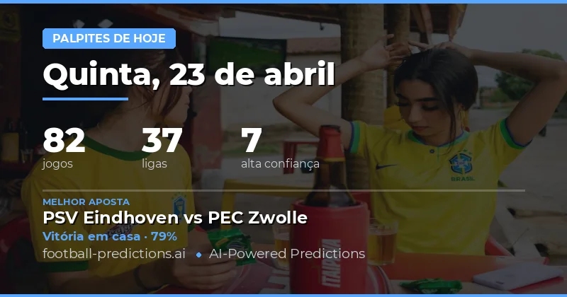 Predições de Jogos de Hoje – 23 de Abril de 2026