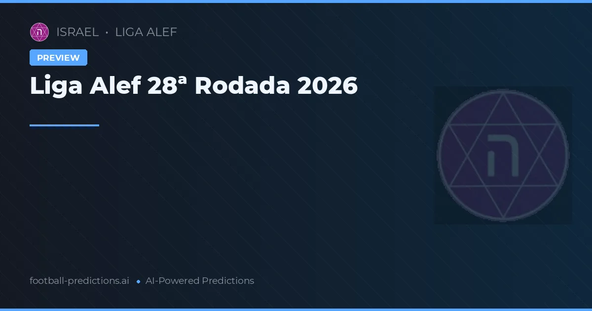 Liga Alef 28ª Rodada 2026