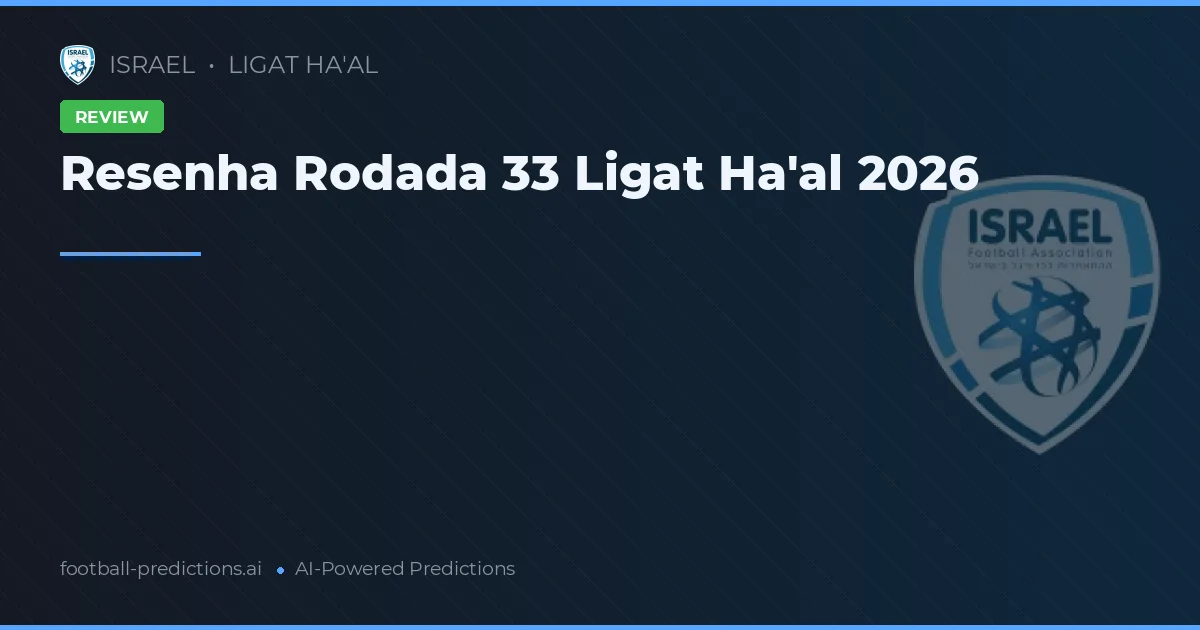 Resenha Rodada 33 Ligat Ha'al 2026