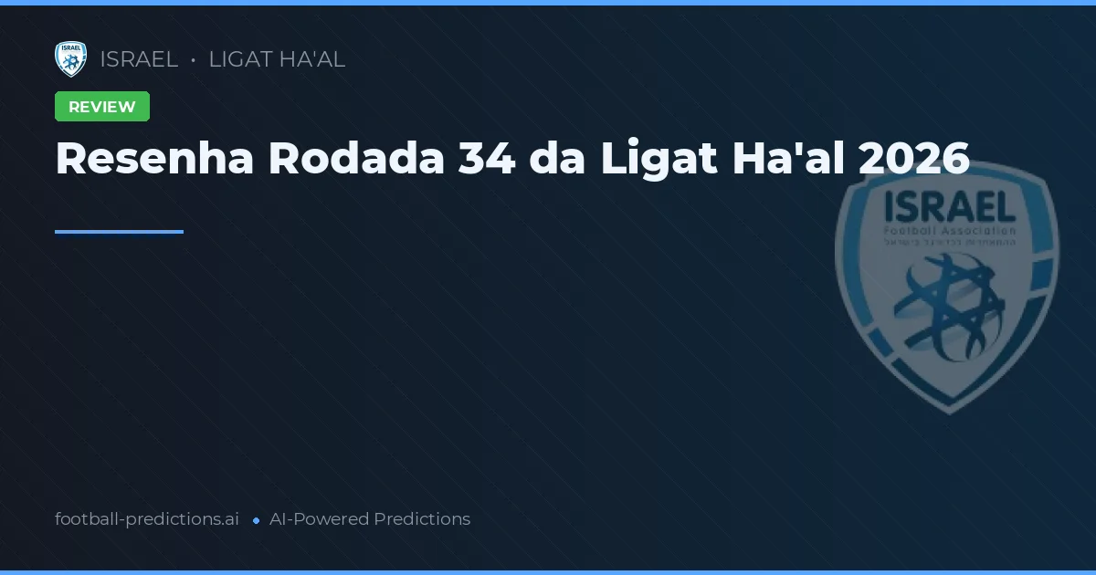 Resenha Rodada 34 da Ligat Ha'al 2026