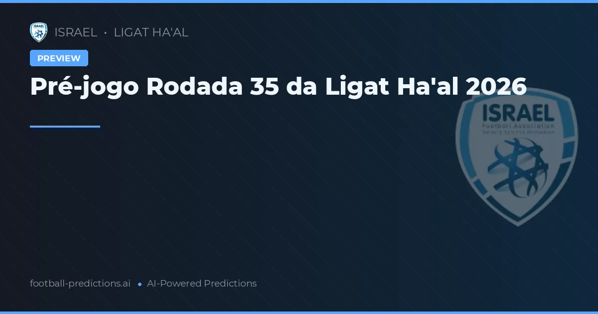 Pré-jogo Rodada 35 da Ligat Ha'al 2026