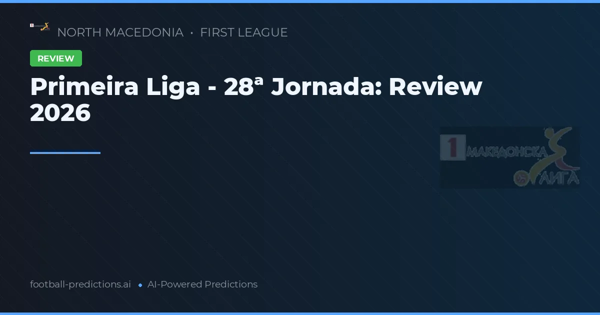 Primeira Liga - 28ª Jornada: Review 2026