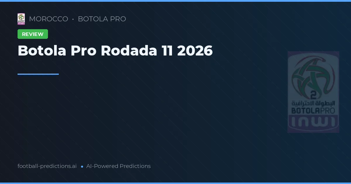 Botola Pro Rodada 11 2026
