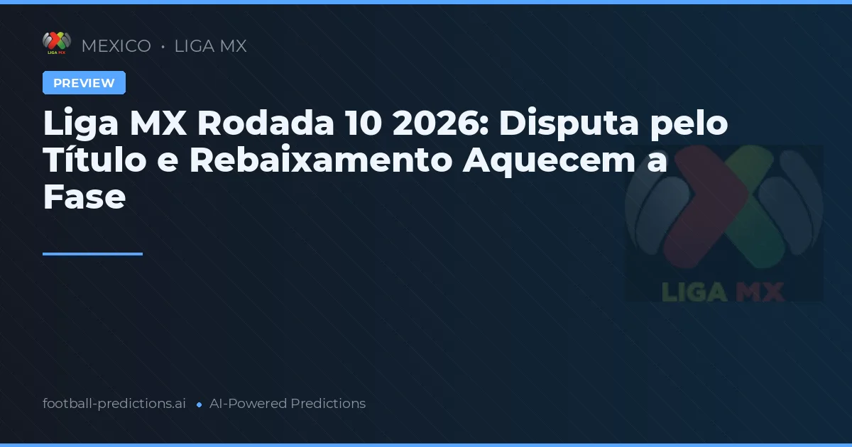 Liga MX Rodada 10 2026: Disputa pelo Título e Rebaixamento Aquecem a Fase