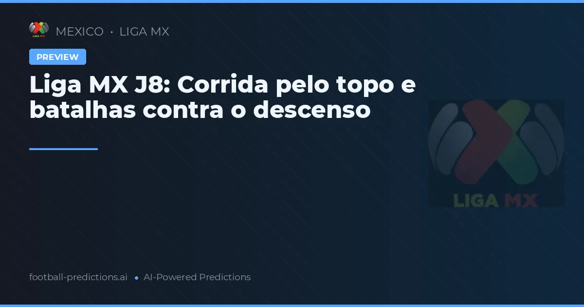 Liga MX J8: Corrida pelo topo e batalhas contra o descenso