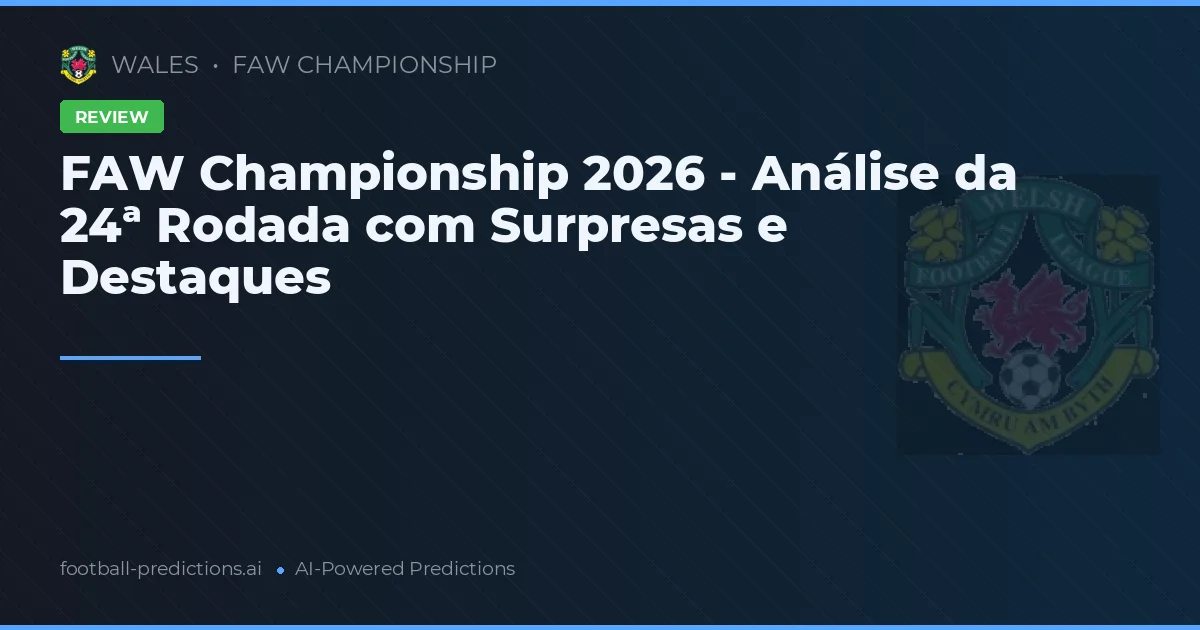 FAW Championship 2026 - Análise da 24ª Rodada com Surpresas e Destaques