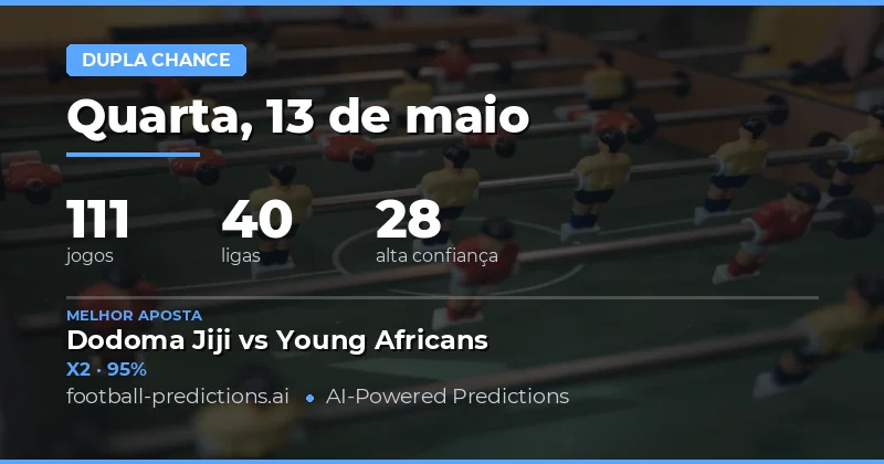 Análise das Apostas Double Chance para 13 May 2026