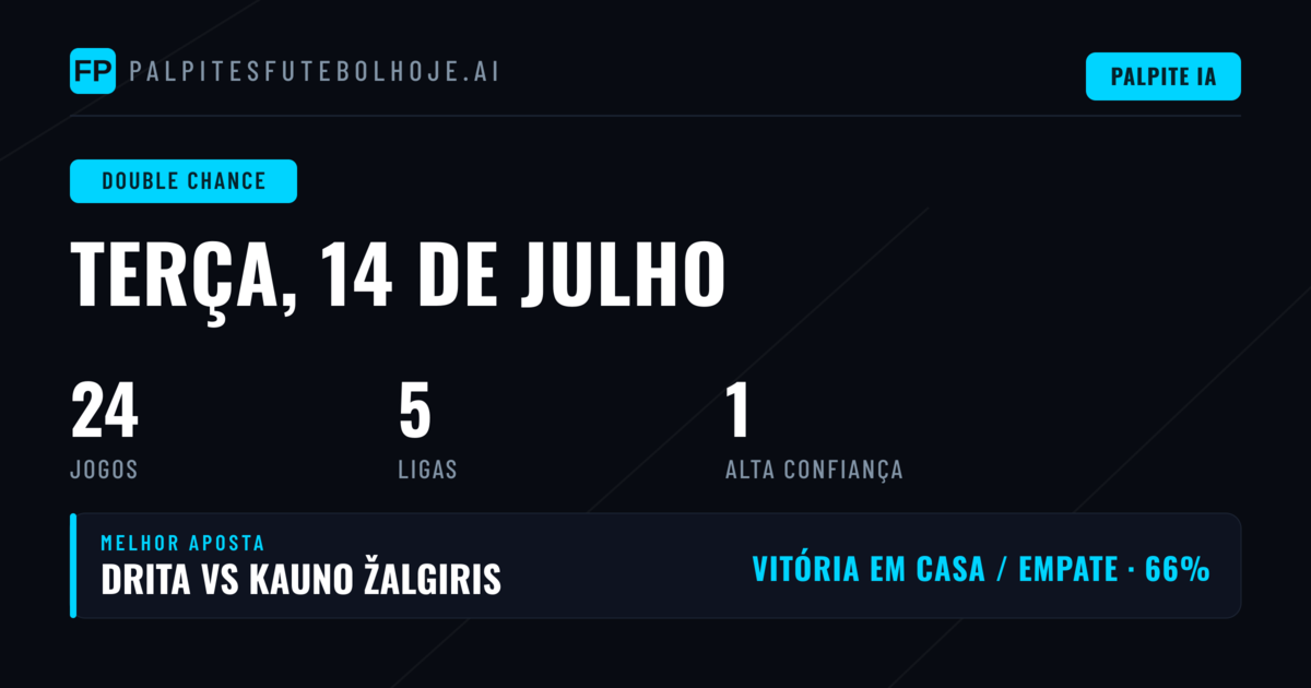 Top DC Picks para 14 Jul 2026