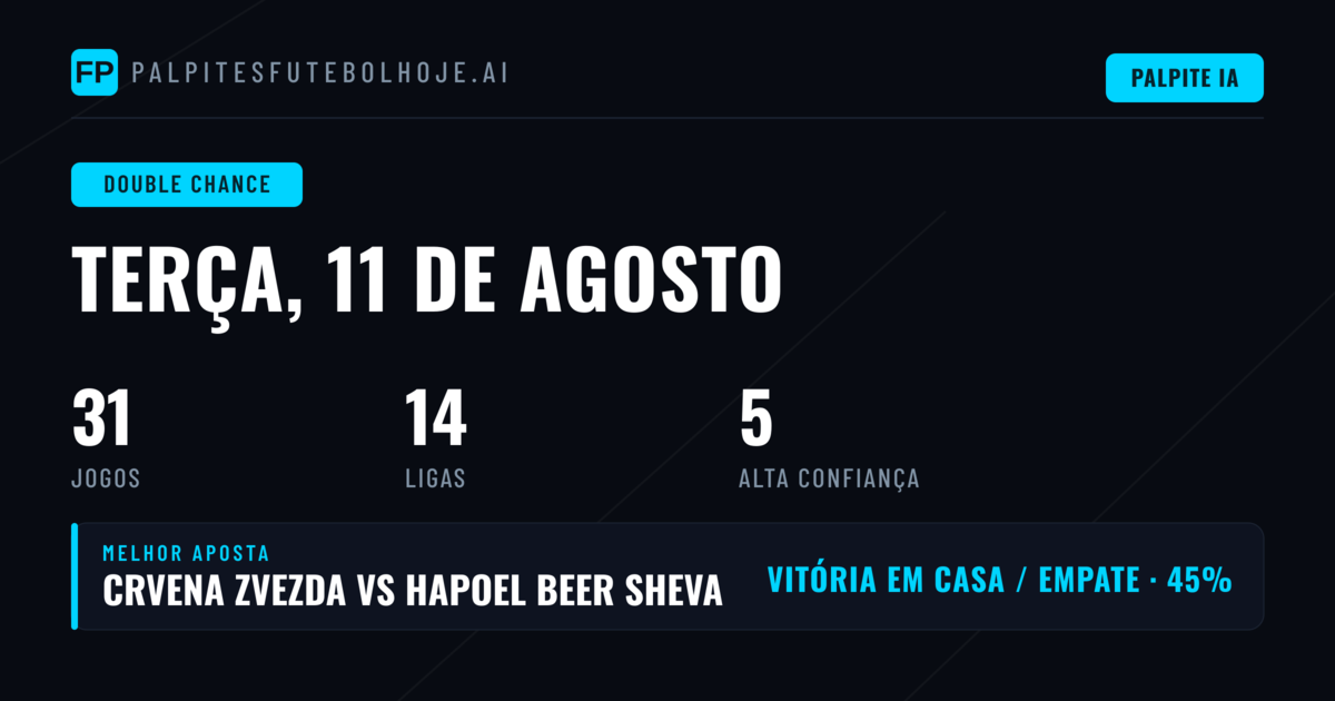 Top DC Picks para 11 Ago 2026