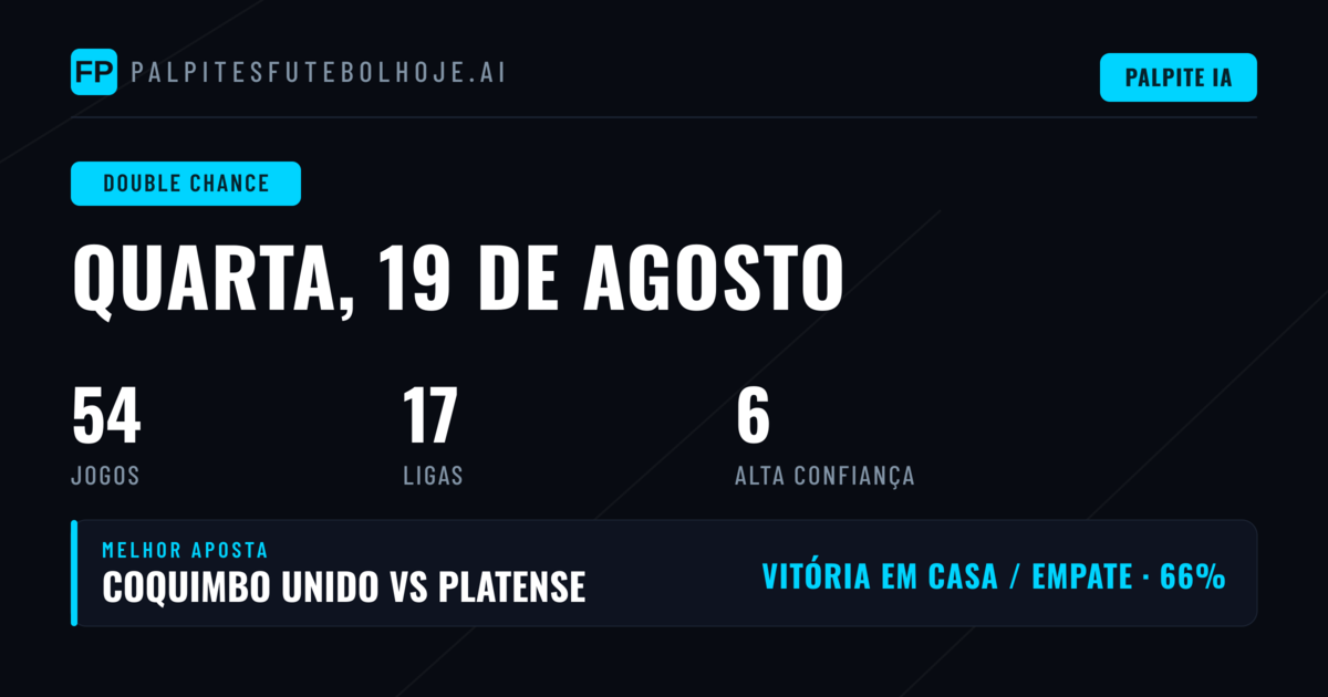 Top DC Picks para 19 Ago 2026