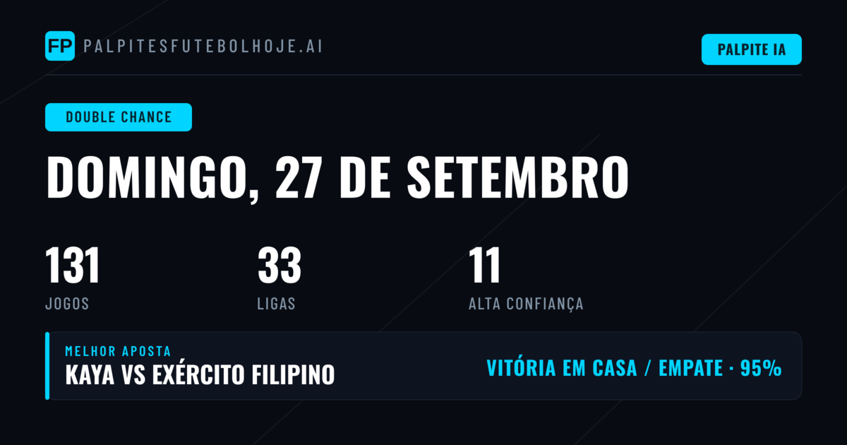 Principais Picks DC para 27 Set 2026