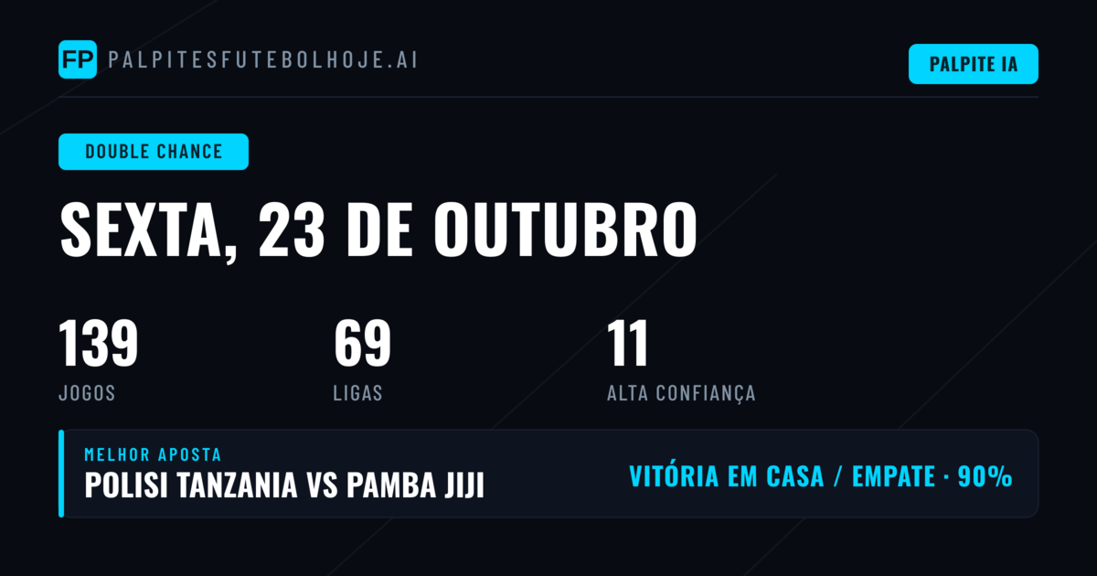 Melhores seleções de DC para 23 Out 2026