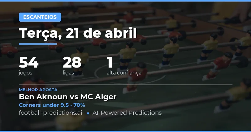 Análise das Partidas e Previsões de Escanteios