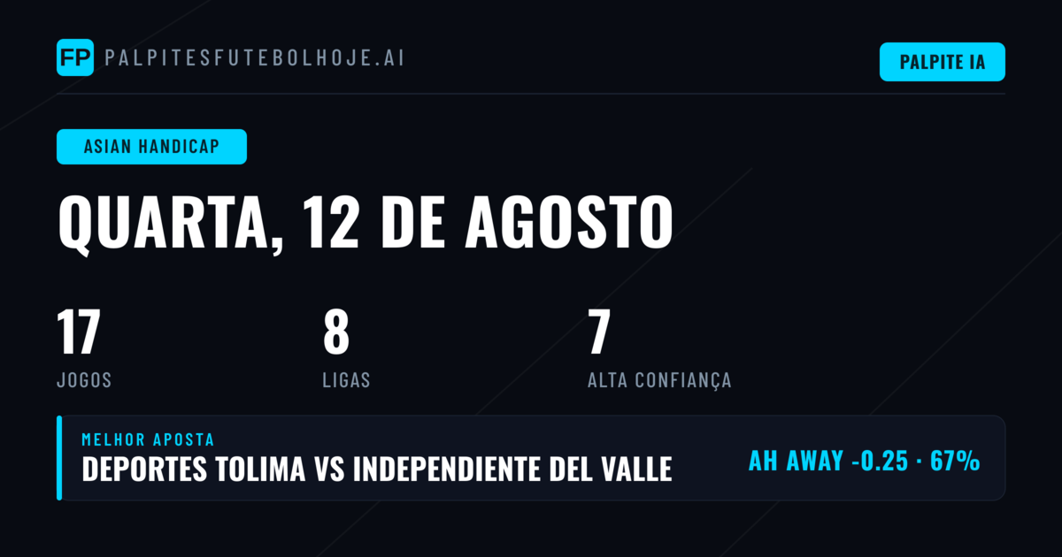Top AH Picks para 12 Ago 2026