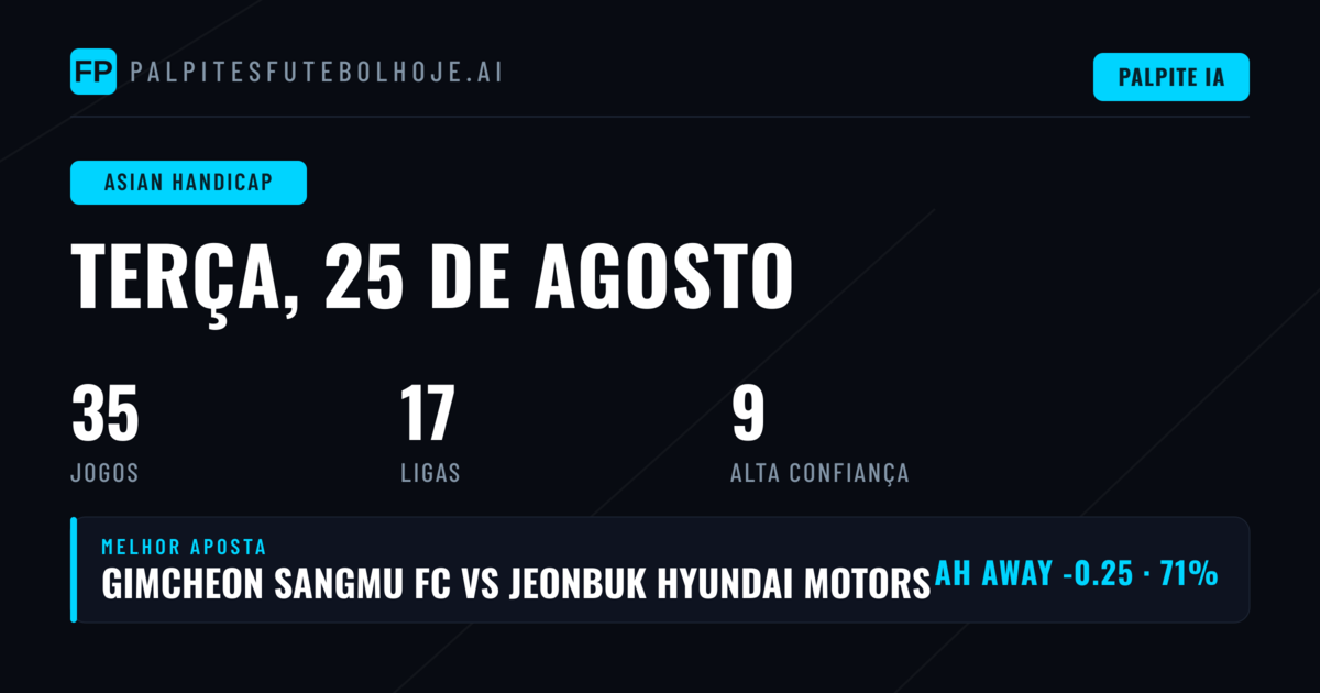 Top AH Picks para 25 Ago 2026