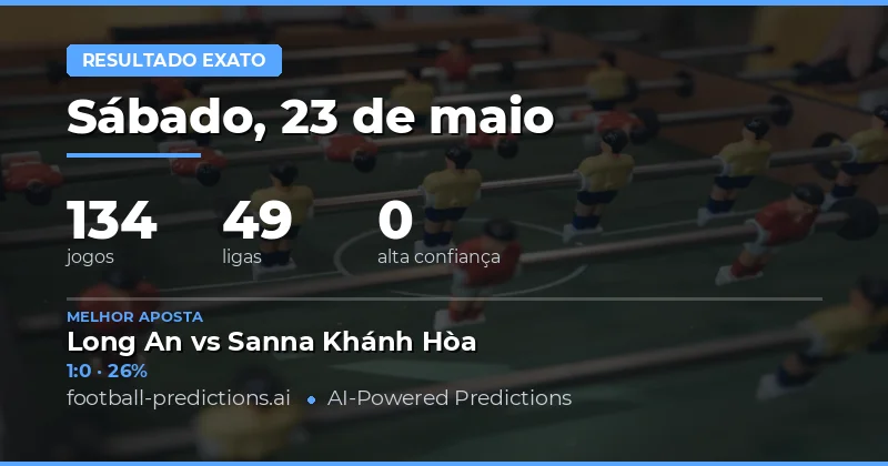 Análise Detalhada dos Jogos do Dia 23 May 2026