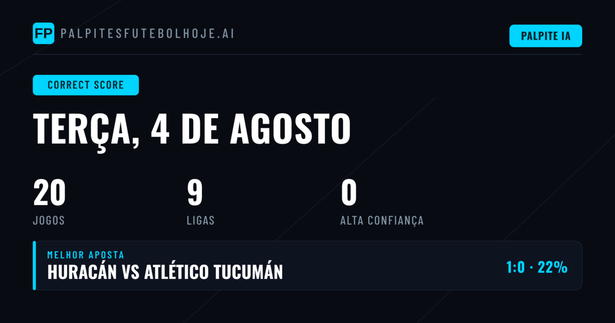 Introdução aos Palpites CS para 4 de Agosto