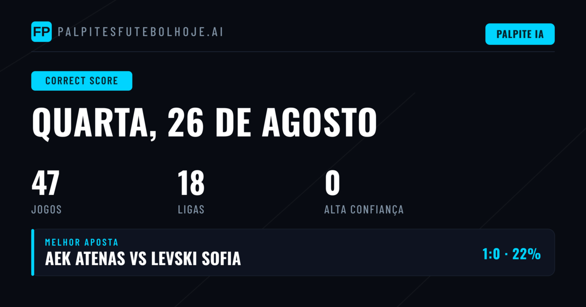 Análise de CS para a Jornada de 26 Ago 2026