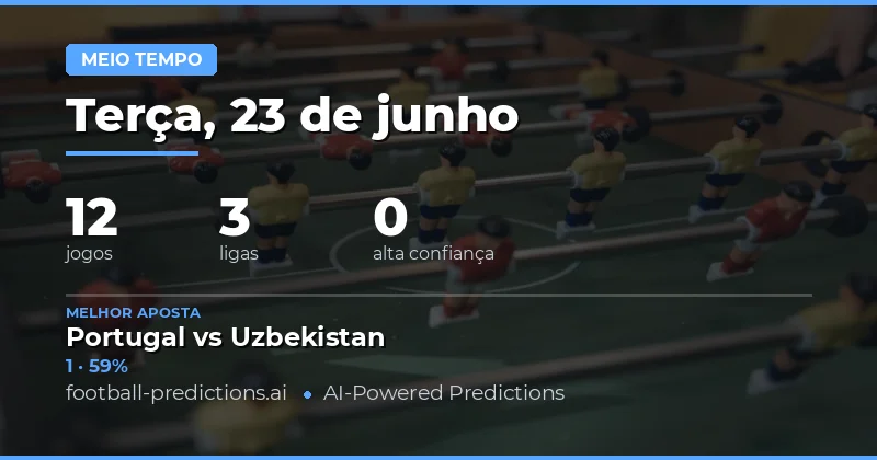 Introdução aos Prognósticos HT/FT para 23 de Junho