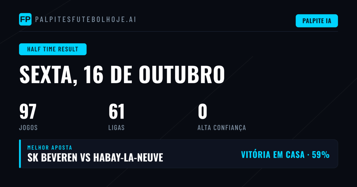 Introdução aos Prognósticos HT/FT