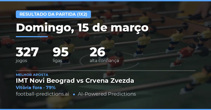 Resultado: palpites 15 março 2026