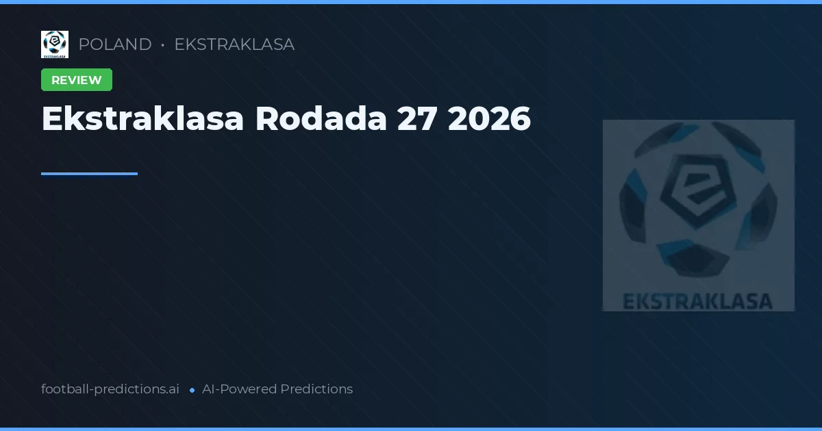 Ekstraklasa Rodada 27 2026