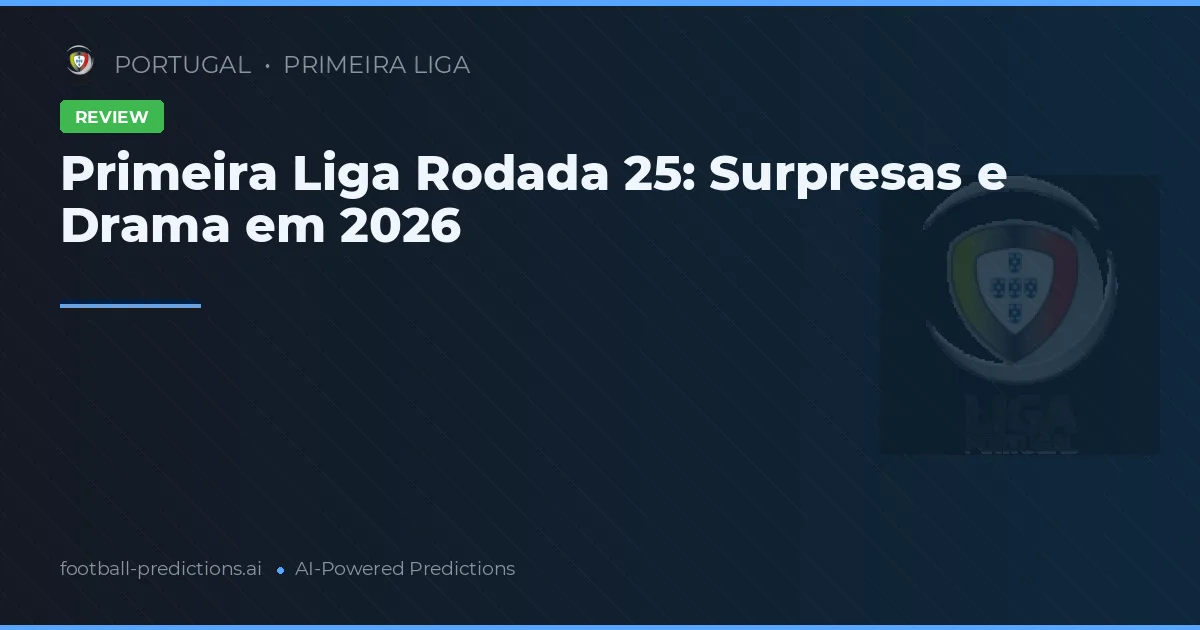 Primeira Liga Rodada 25: Surpresas e Drama em 2026