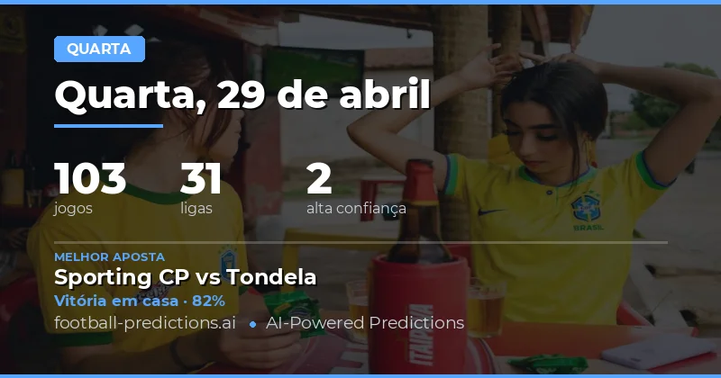 Predições de Jogos de Quarta-feira – 29 de Abril de 2026