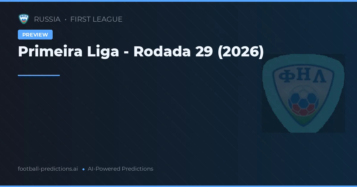 Primeira Liga - Rodada 29 (2026)