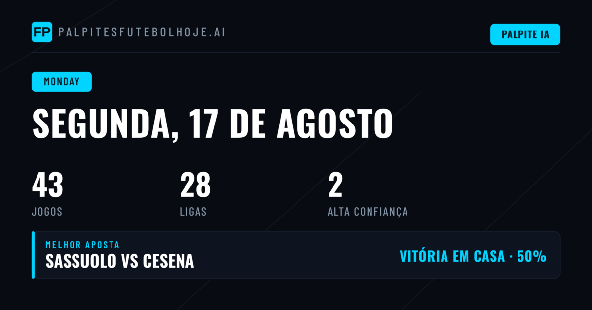 Análise do Cenário de Apostas da Segunda-feira