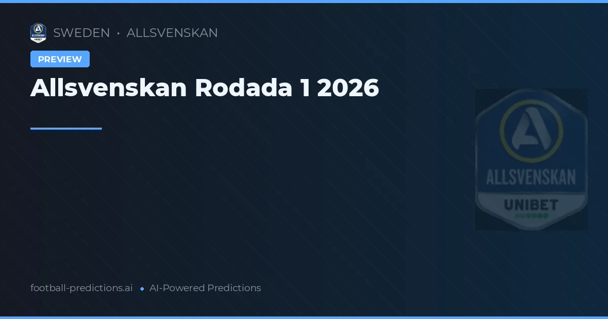 Allsvenskan Rodada 1 2026