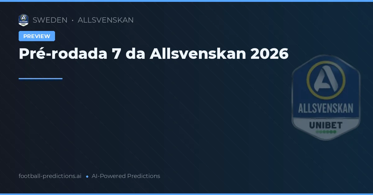 Pré-rodada 7 da Allsvenskan 2026