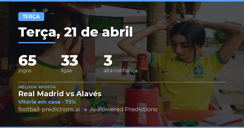 Predições de Jogos de Terça-feira – 21 de Abril de 2026