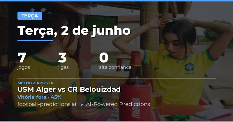 Análise das Apostas da Terça-Feira: 2 de Junho de 2026