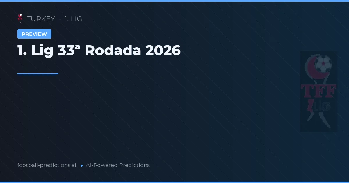 1. Lig 33ª Rodada 2026